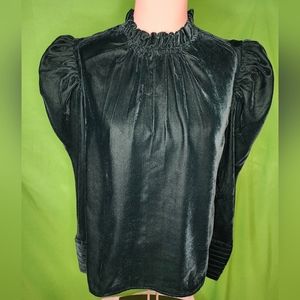 Valencia & Vine High Neck Velour Top